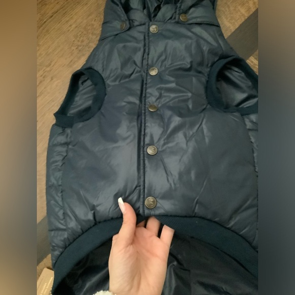 FOUND MY ANIMAL Dog Puffer Winter Jacket SZ XXL Navy Blue Made in USA BRAND NEW - Picture 2 of 16